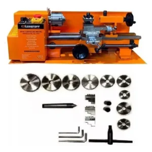 Mini Torno para Metal Lüsqtoff TBL-18/300 400W 300 mm – Roscado, Taladrado y Torneado de Precisión