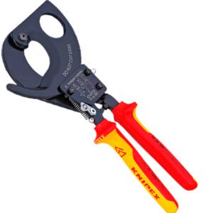 Corta Cable Knipex 1000V 52–380 mm – Aislado VDE / Acero Templado / Doble Velocidad / Efecto Carraca