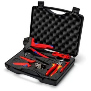 Maleta de Herramientas Knipex 7 Piezas MC4 – Sistema Fotovoltaico / Crimpadora / Pelacables / Corte Solar