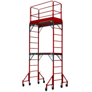 Andamio Doble Multiuso Portátil Duroll – 3,7 m / 450 kg / Ruedas con Freno / Completo con Accesorios