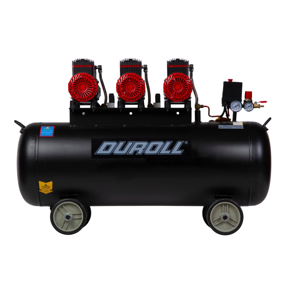 Compresor de Aire Duröll CD100OL – 100 L / 1380 W x3 / 8 Bar / Sin Aceite / 220 V 50 Hz / 2800 RPM - Image 2