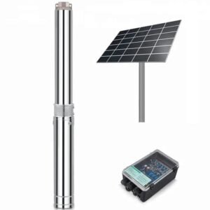 Electrobomba Solar Sumergible Kushiro EBSS500 – 500 W / 48 V / 2500 L/h / Elevación Máx. 70 m / Controlador Incluido