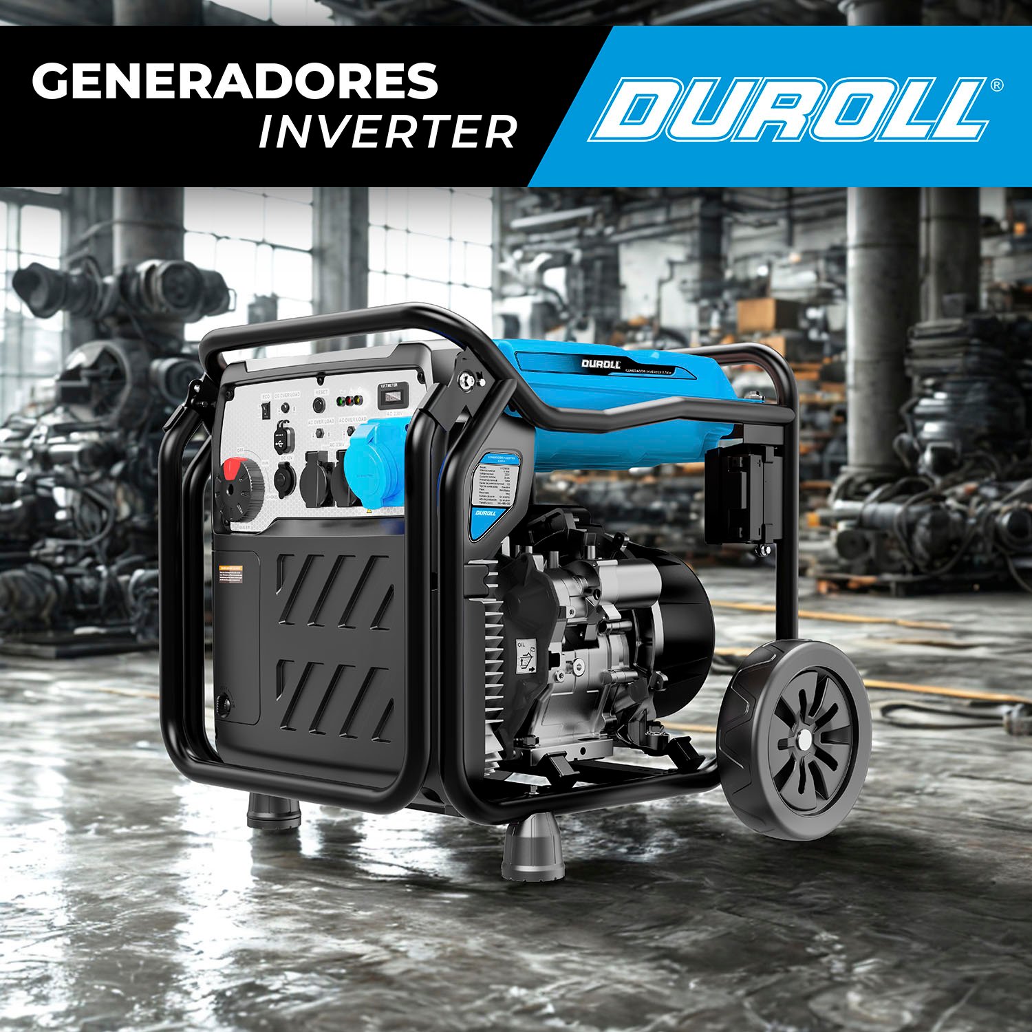 Generador Inverter Duroll 8,5 kW 458 cc – Arranque Eléctrico / Puerto USB + Tipo C / Batería de Litio / Alta Potencia - Image 2