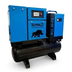 Compresor para Máquina Láser Rinko RCL-20-FS – 4 en 1 / 20 HP / 16 bar / Velocidad Fija / Tanque 500 L + Secador + Filtros