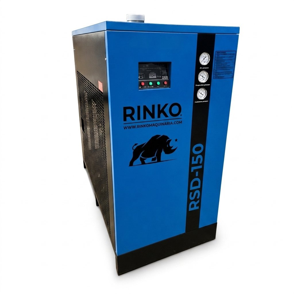 Secador de Aire por Frío Rinko RSD-150 – 19,8 m³/min / 1–13 bar / Conexión 2 1/2" / 380V