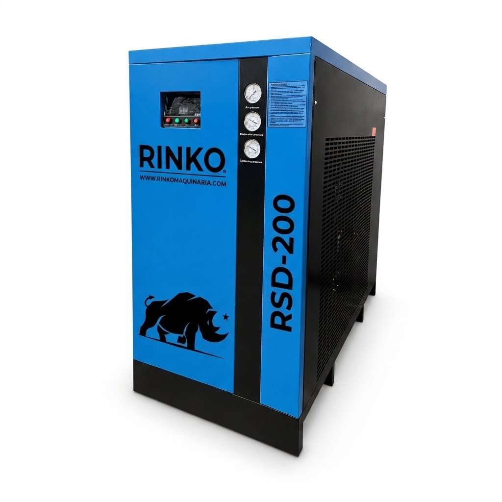 Secador de Aire por Frío Rinko RSD-200 – 28 m³/min / 1–13 bar / Conexión 2 1/2" / 380V