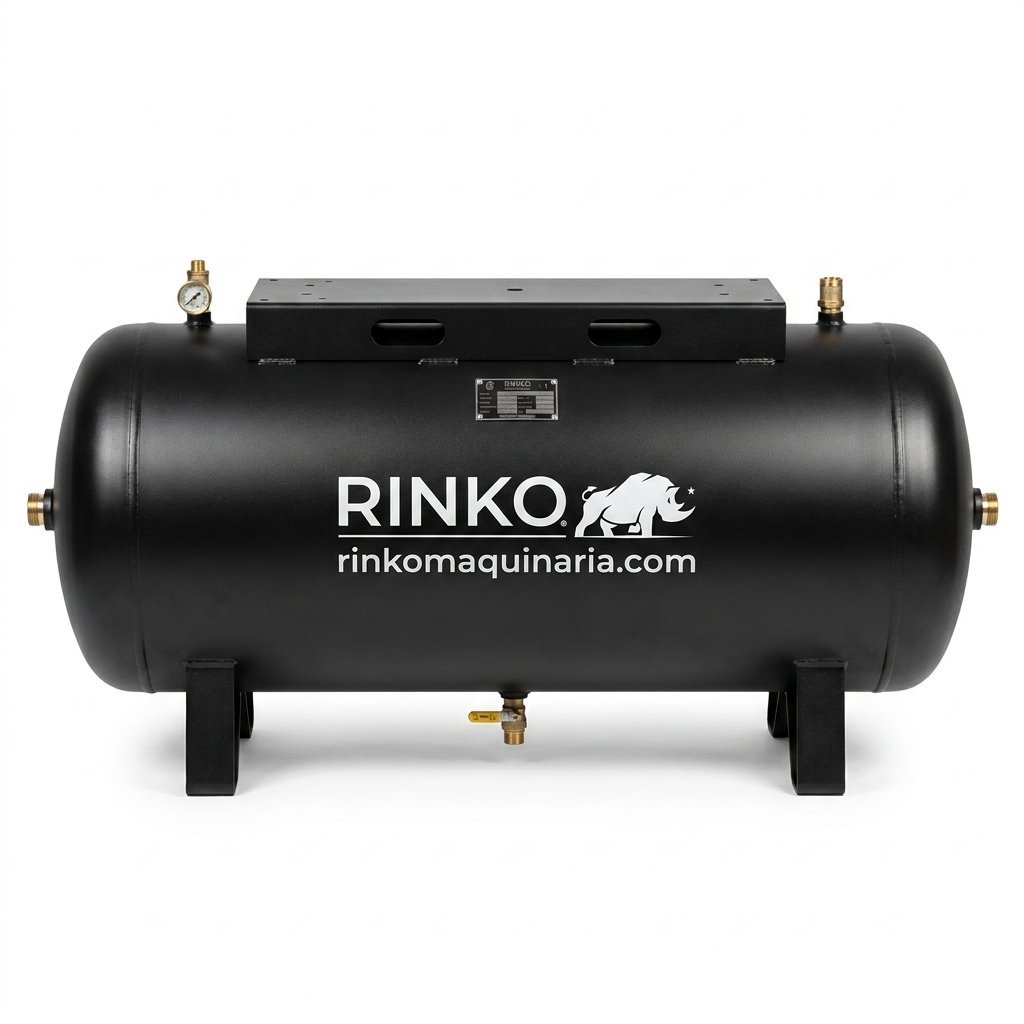 Tanque Pulmón Horizontal Rinko con Bandeja Portacompresor – 100 a 500 L